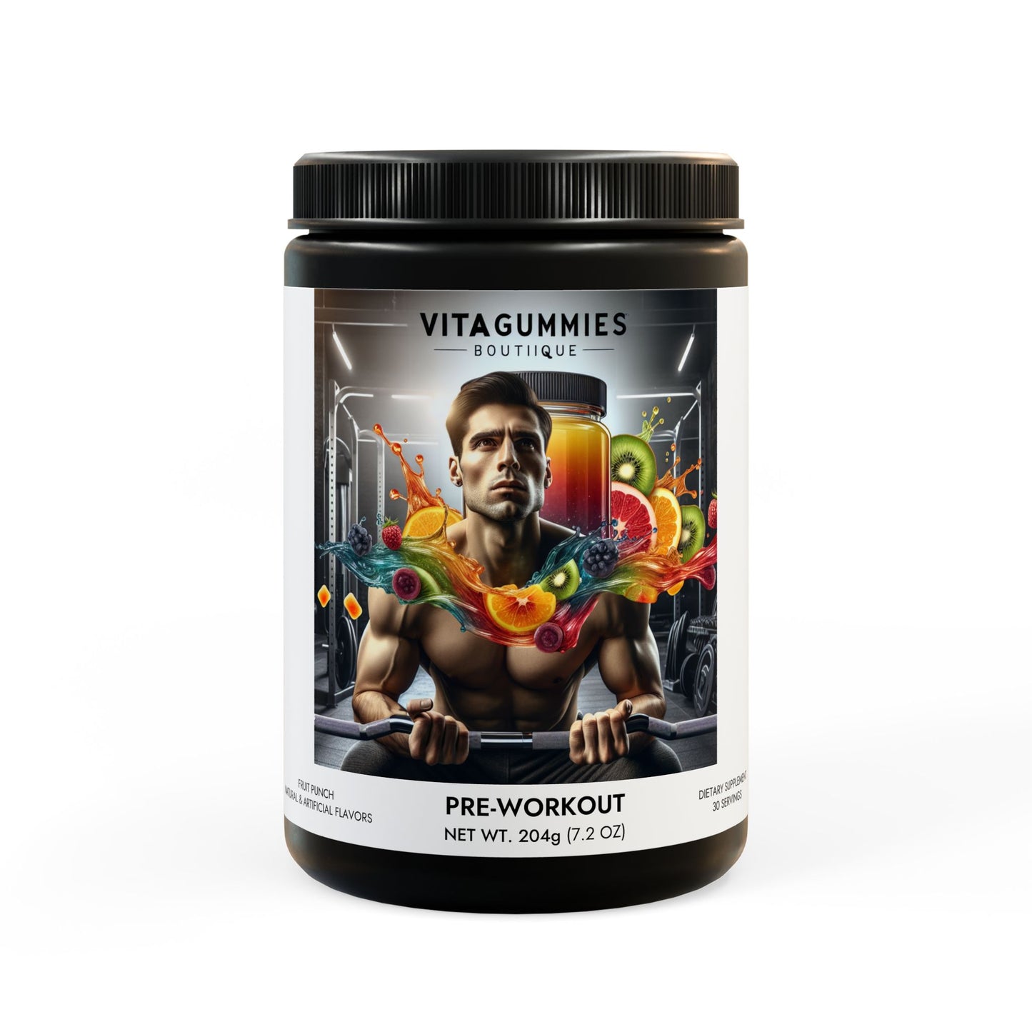 Vita gummies boutique-Pre-Workout Supplement, Fruit Punch (204g, 7.1oz)